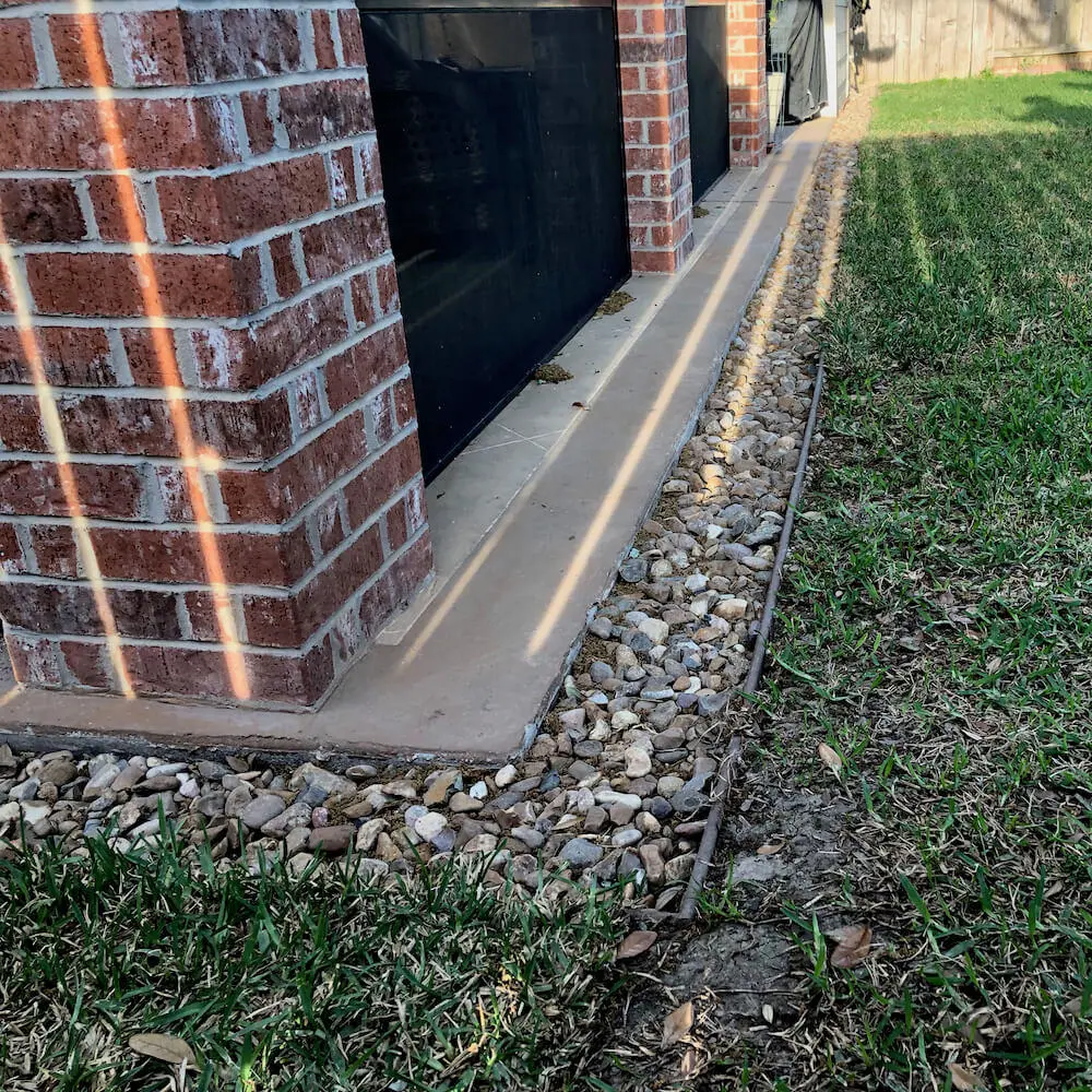 finich installation french drain