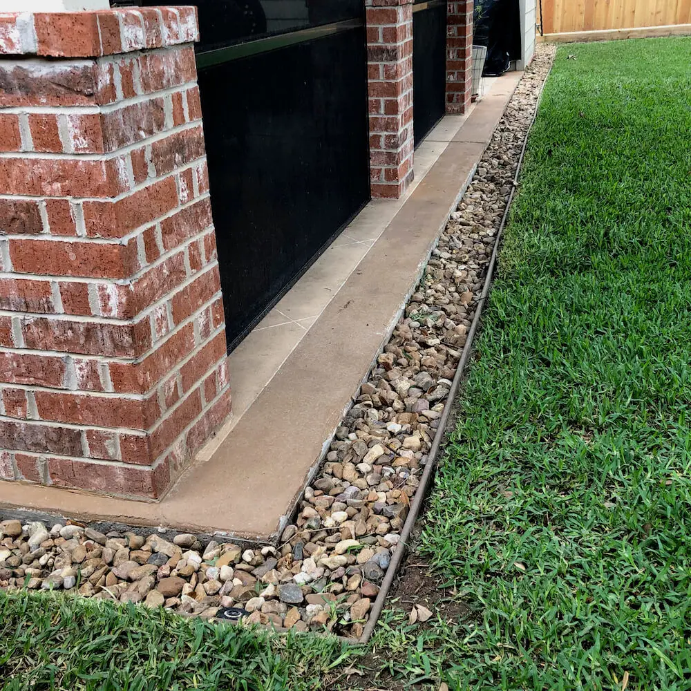 french drain after