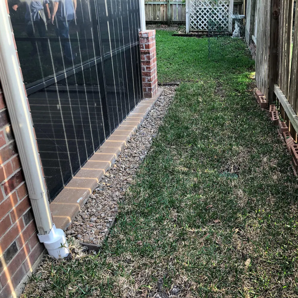 french drain back yard