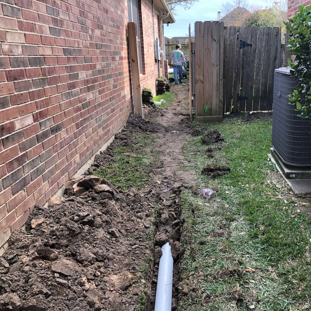 french drain & catch basin drain