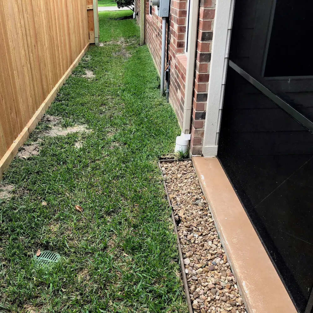 french drain downspout