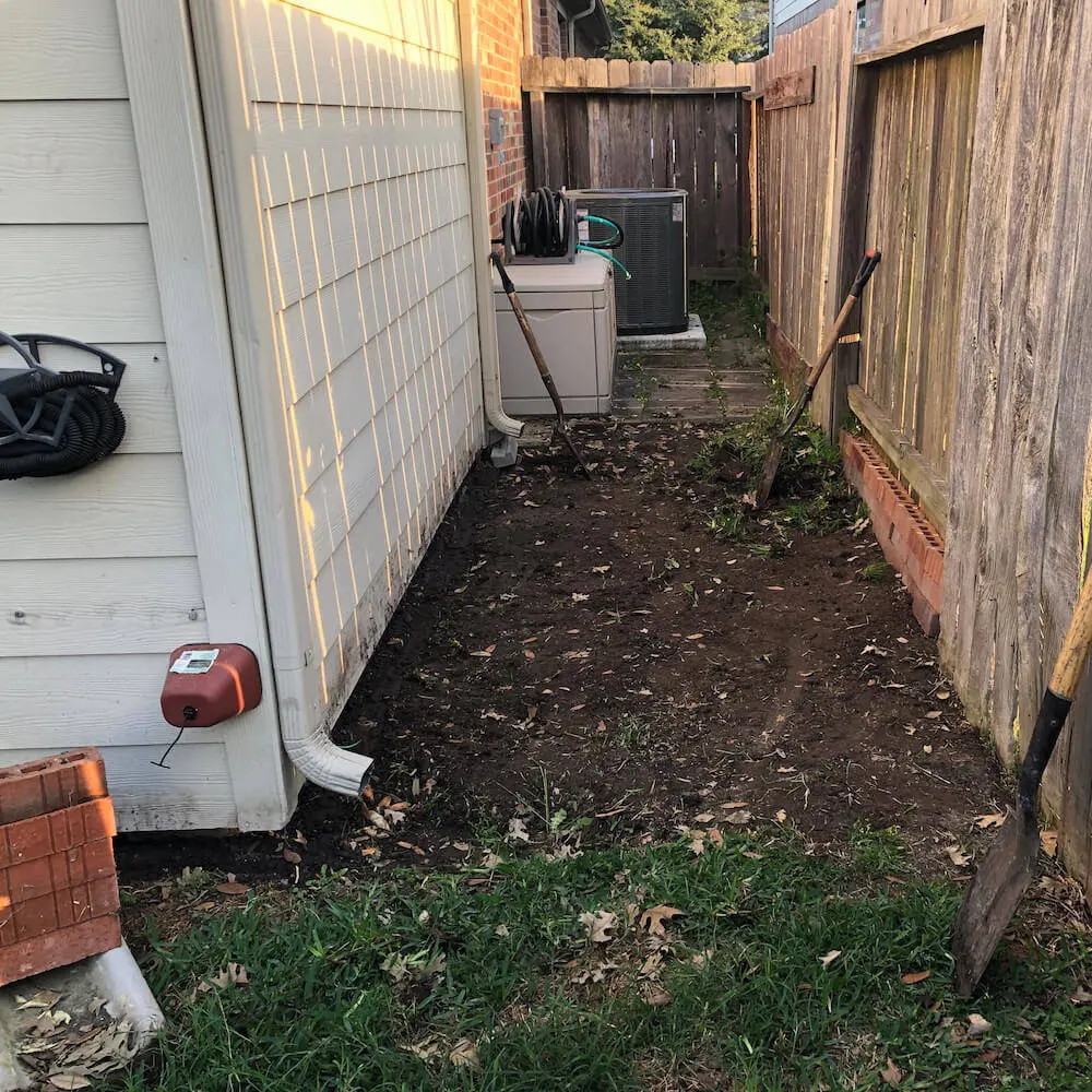 french drain level & grading