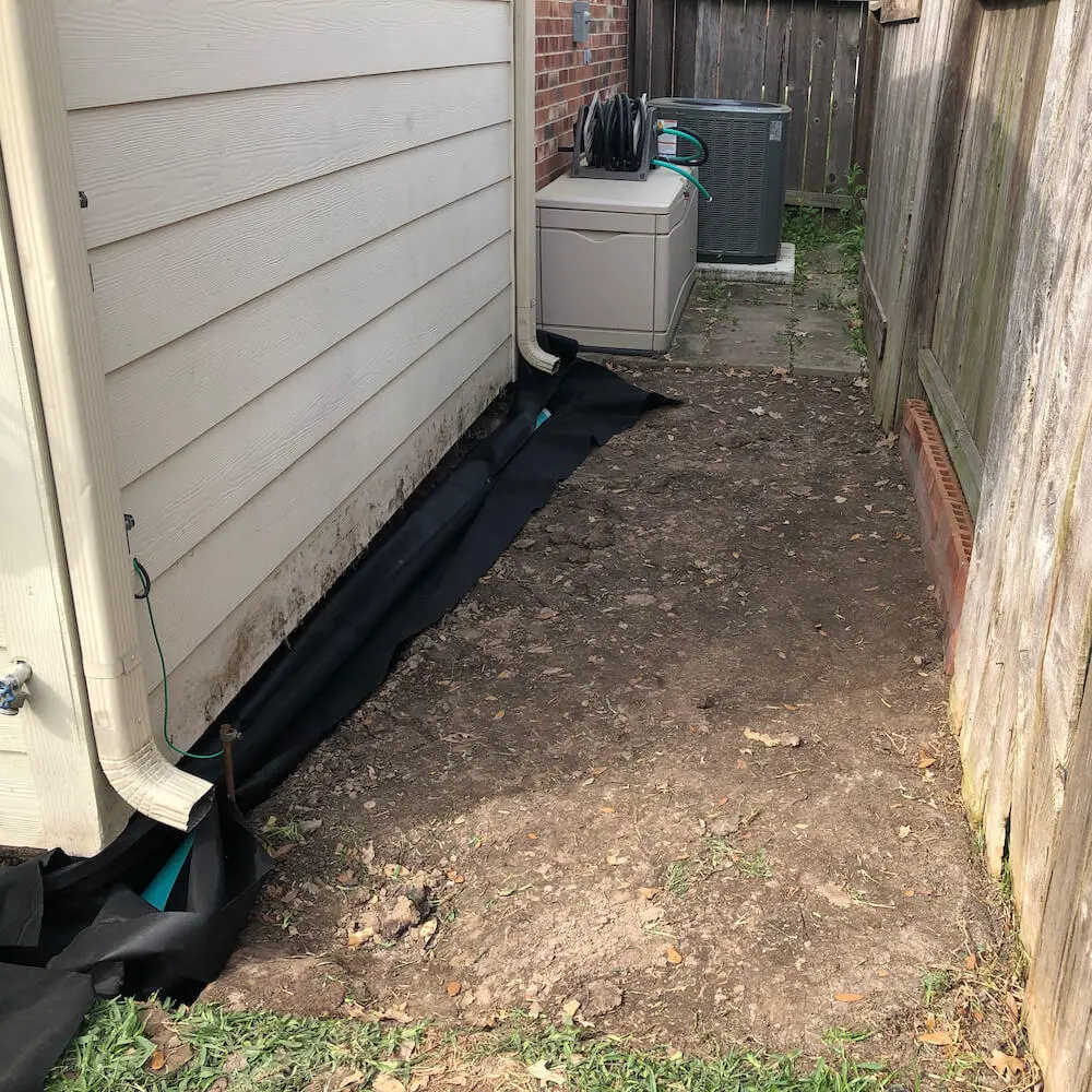 french drain part 3 Houston