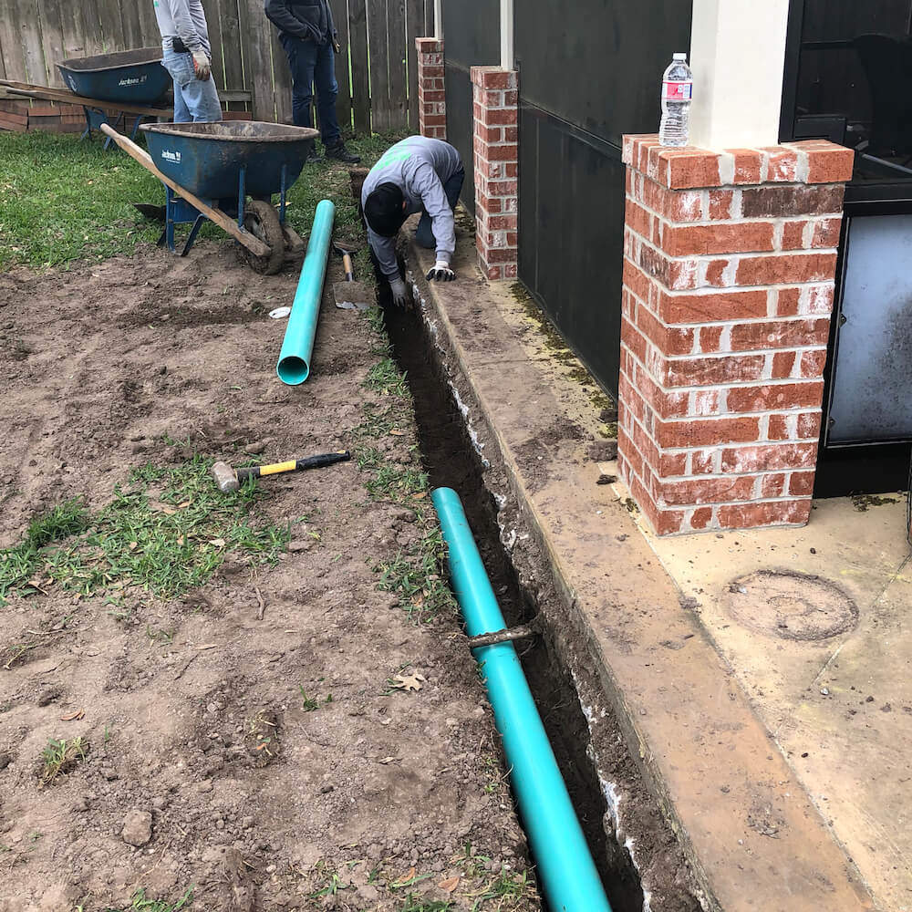 french drain schedule 40 pipe
