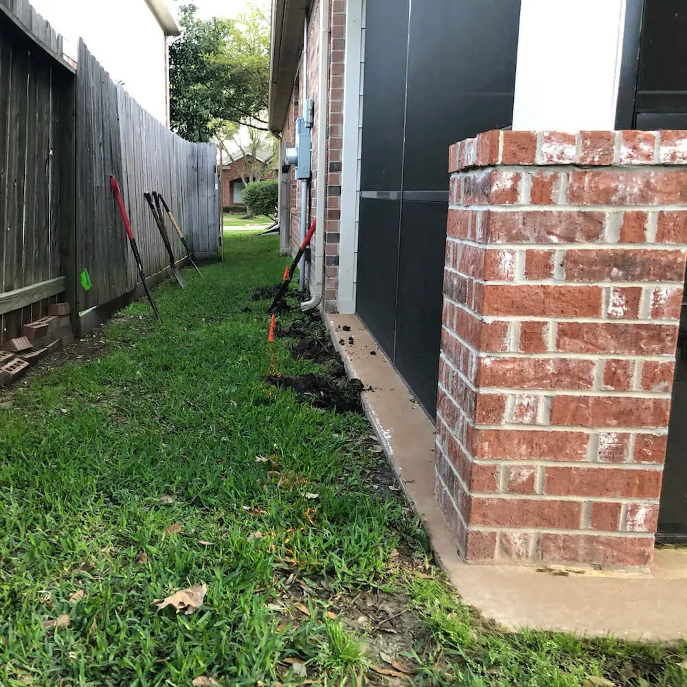 french drain side yard 77042