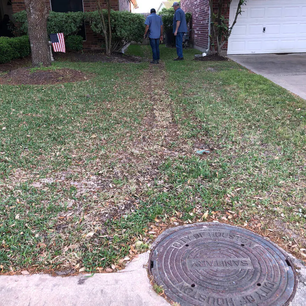 landscape drainage months after