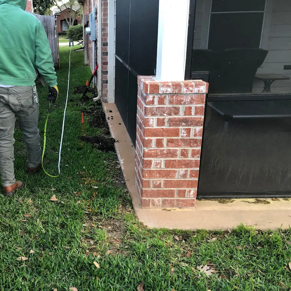 landscape drainage side yard houston