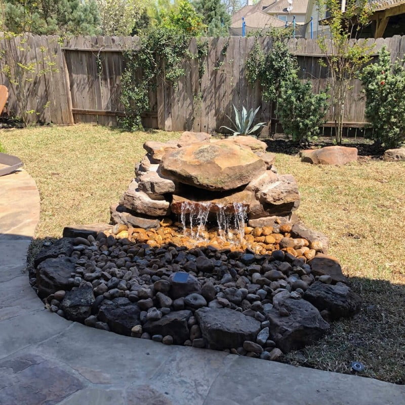 diy waterfall fountain outdoor