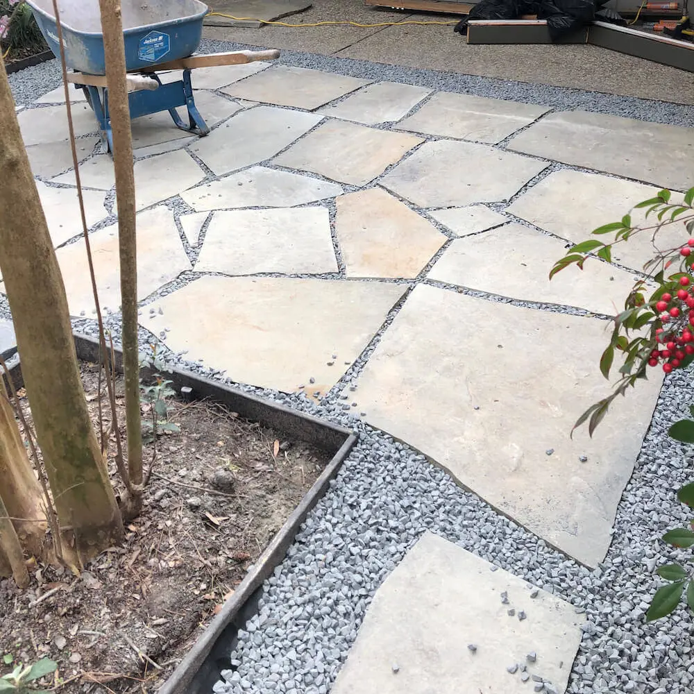 paver flagstone black star gravel patio 77024