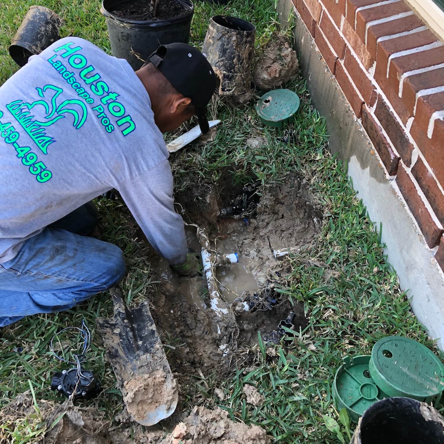 sprinkler repair houston landscape 77024