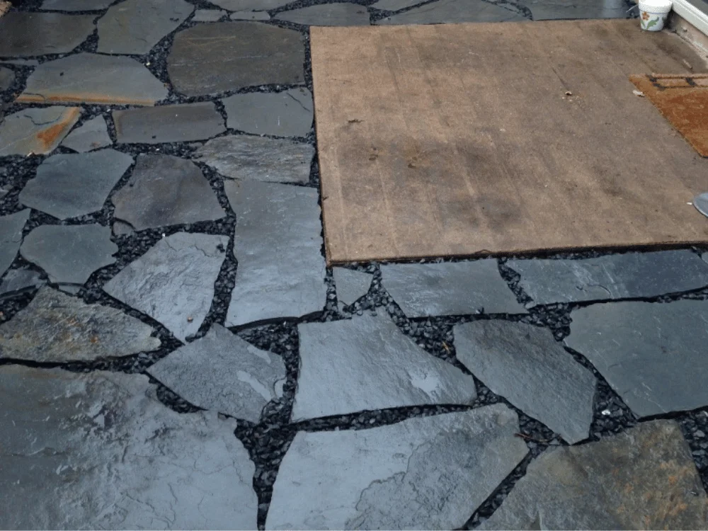 flagstone-patio-houston-tx Landscape backyard paver