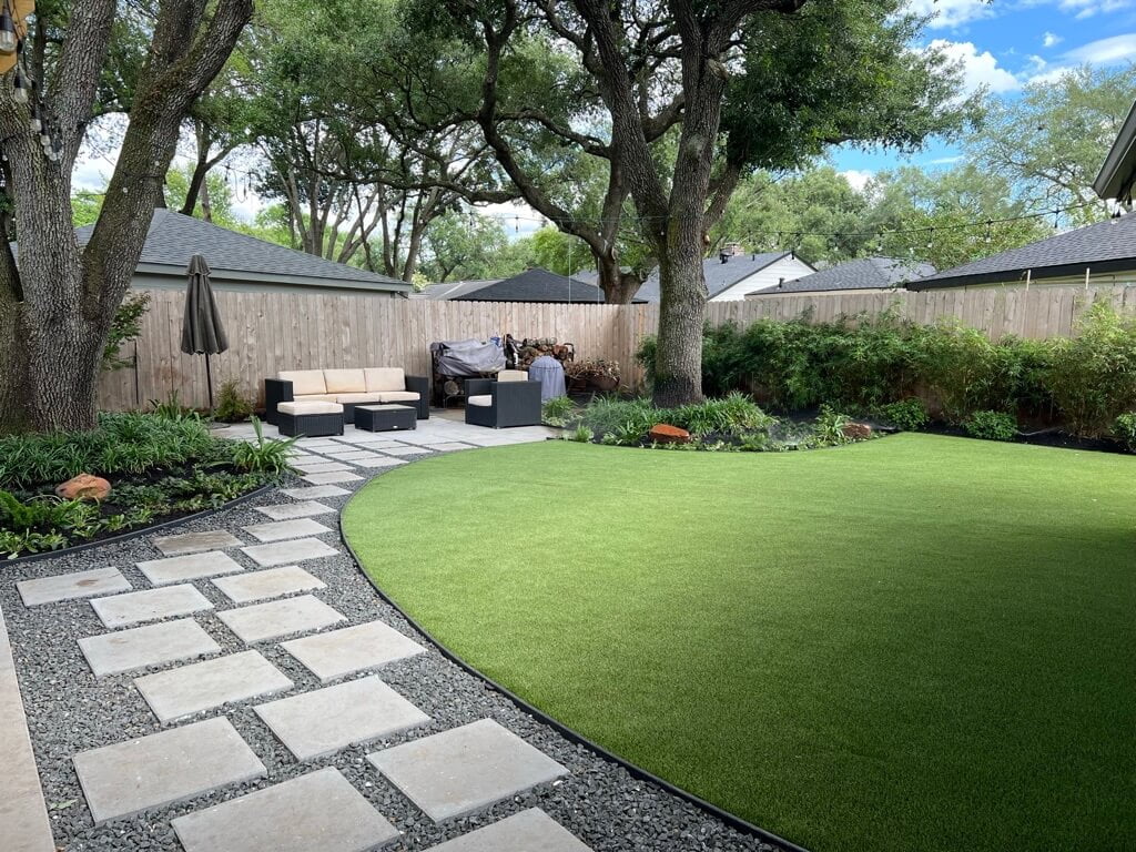 landscape designer and french drain installer in houston tx